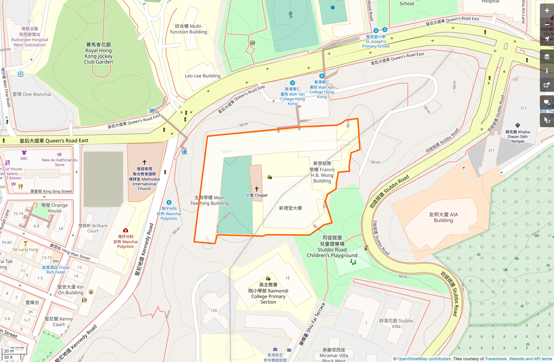 OSM: 香港華仁書院 Wah Yan College Hong Kong