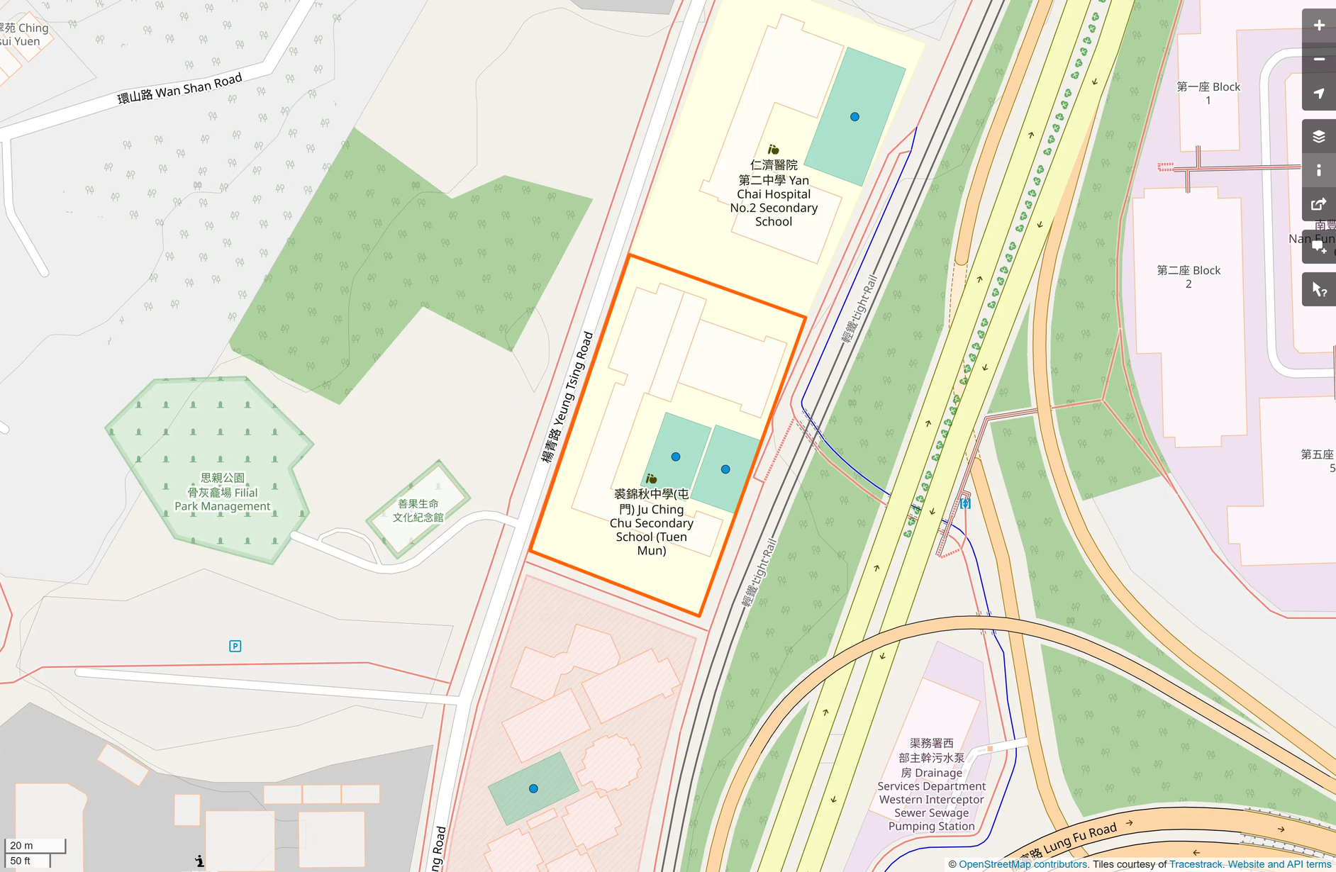 OSM: 屯門裘錦秋中學 Ju Ching Chu Secondary School (Tuen Mun)