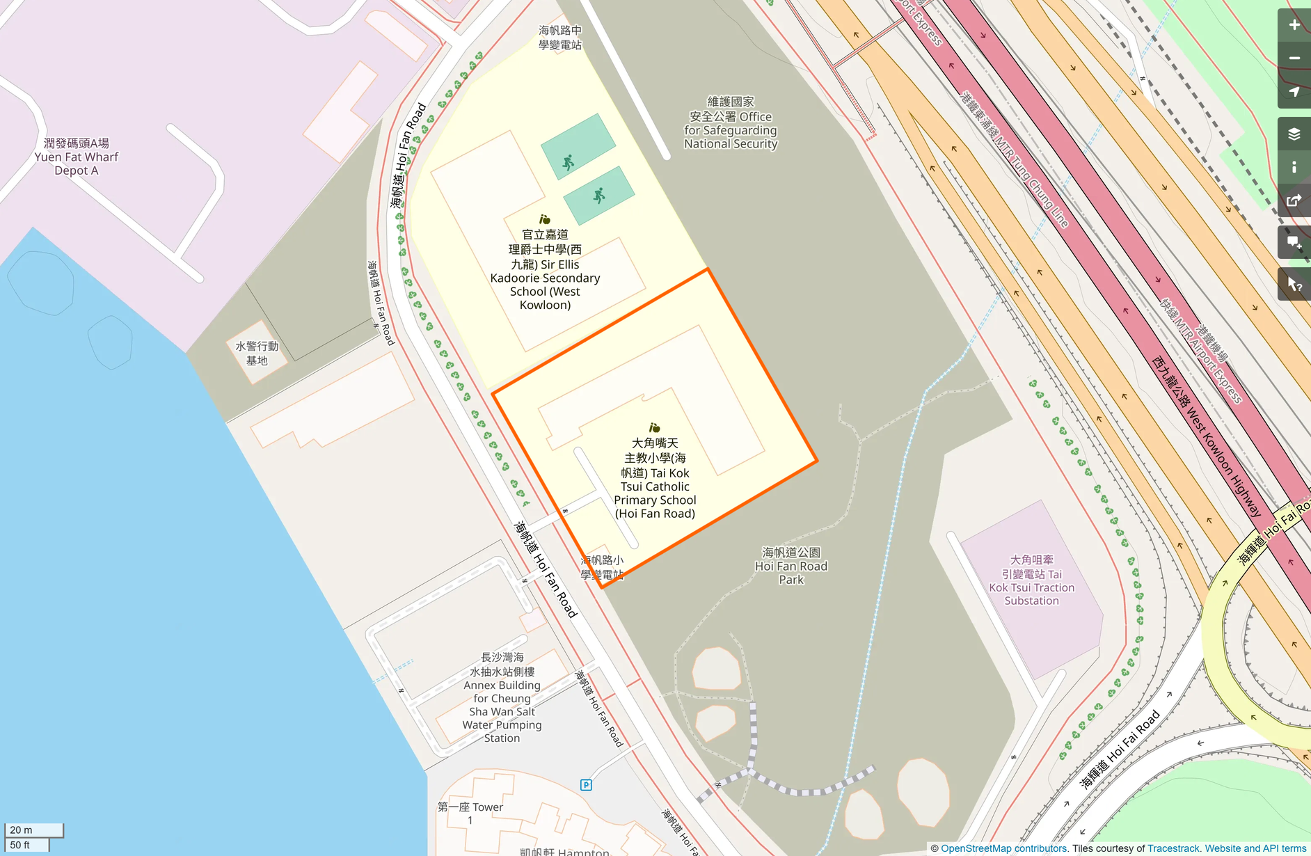 OSM: 大角嘴天主教小學(海帆道) Tai Kok Tsui Catholic Primary School (Hoi Fan Road)