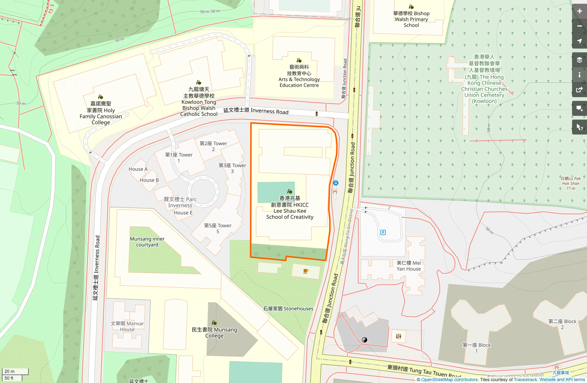OSM: 香港兆基創意書院 HKICC Lee Shau Kee School Of Creativity