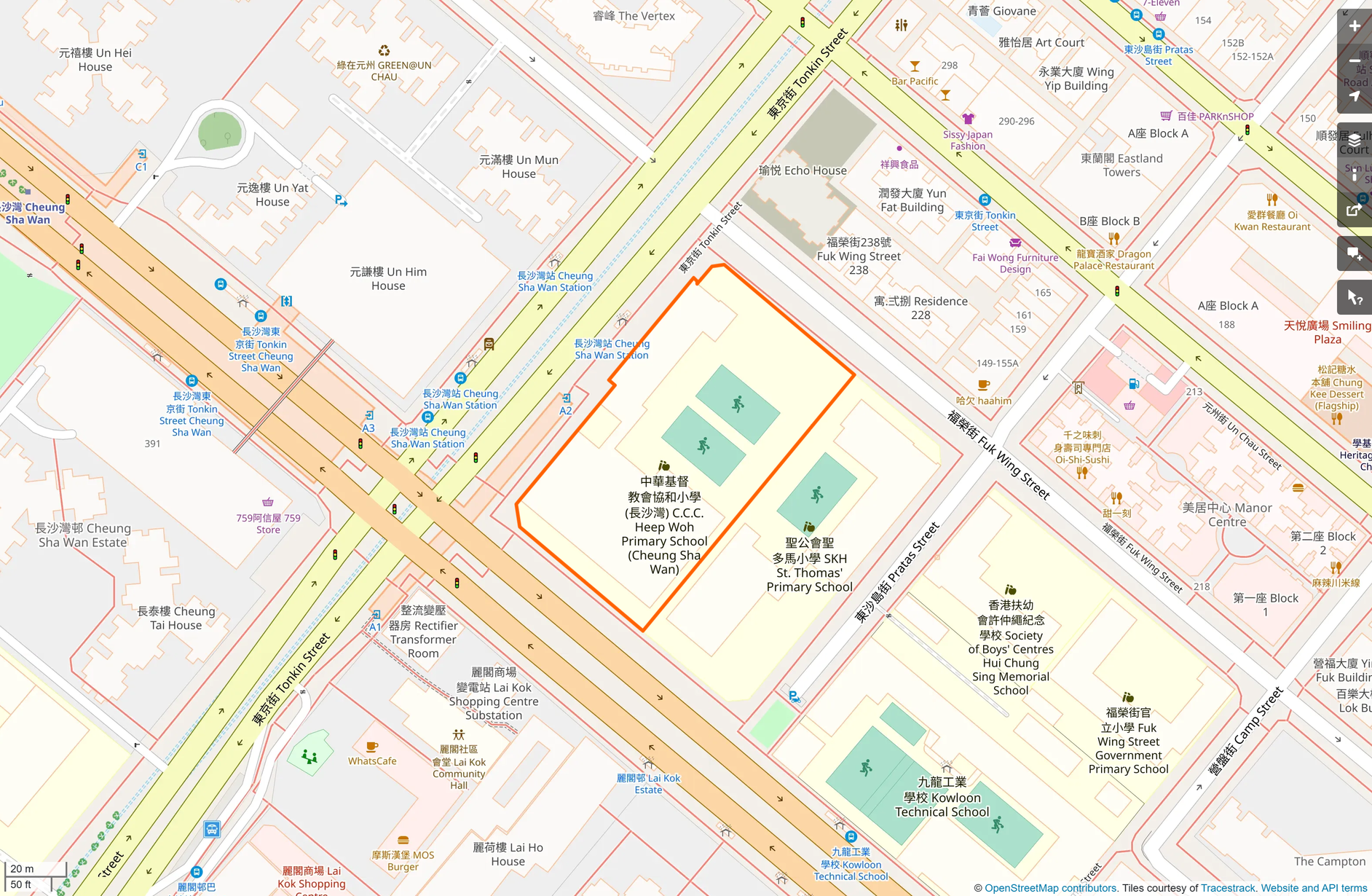 OSM: 中華基督教會協和小學(長沙灣) CCC Heep Woh Primary School (Cheung Sha Wan)