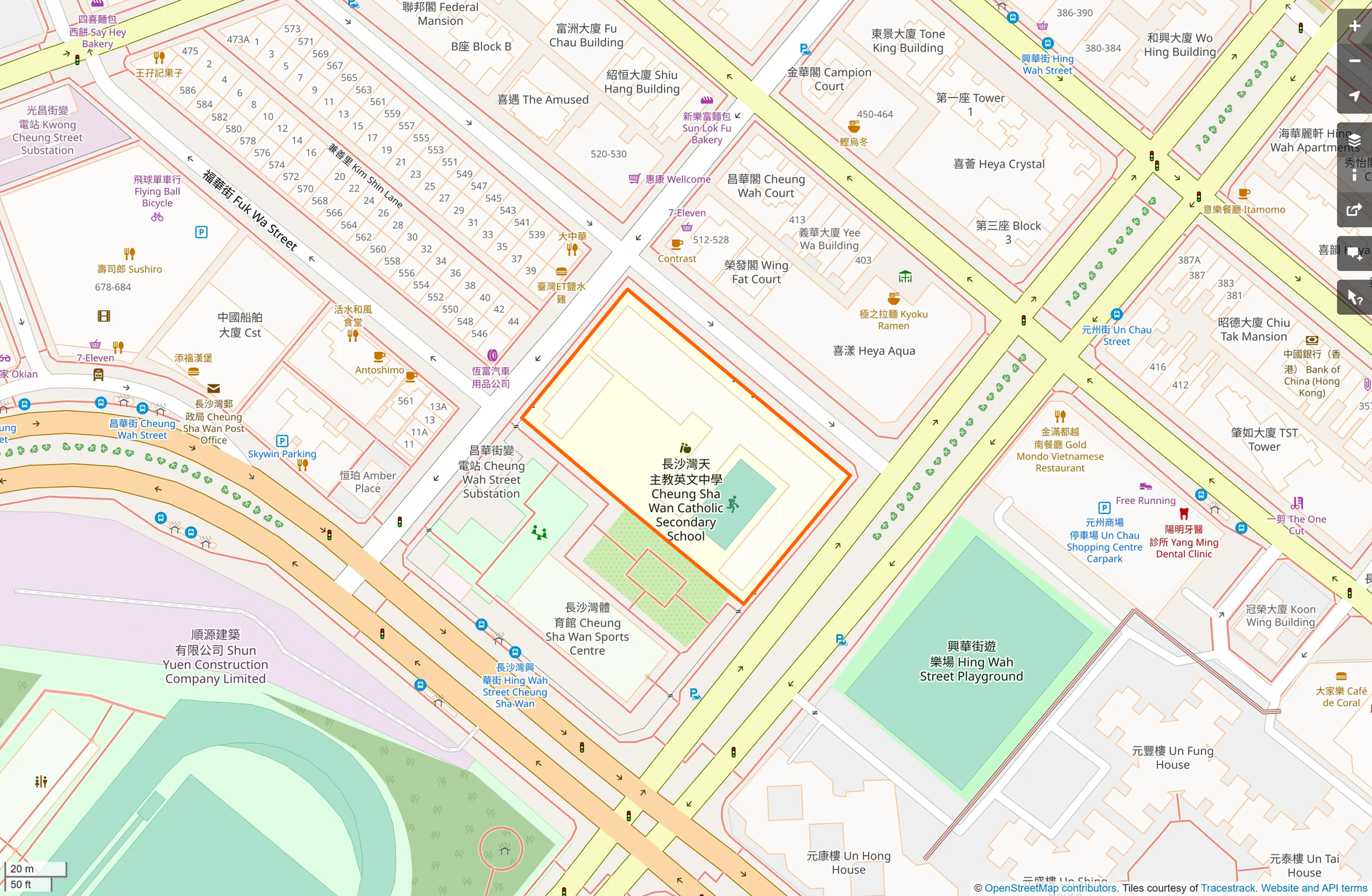 OSM: 長沙灣天主教英文中學 Cheung Sha Wan Catholic Secondary School