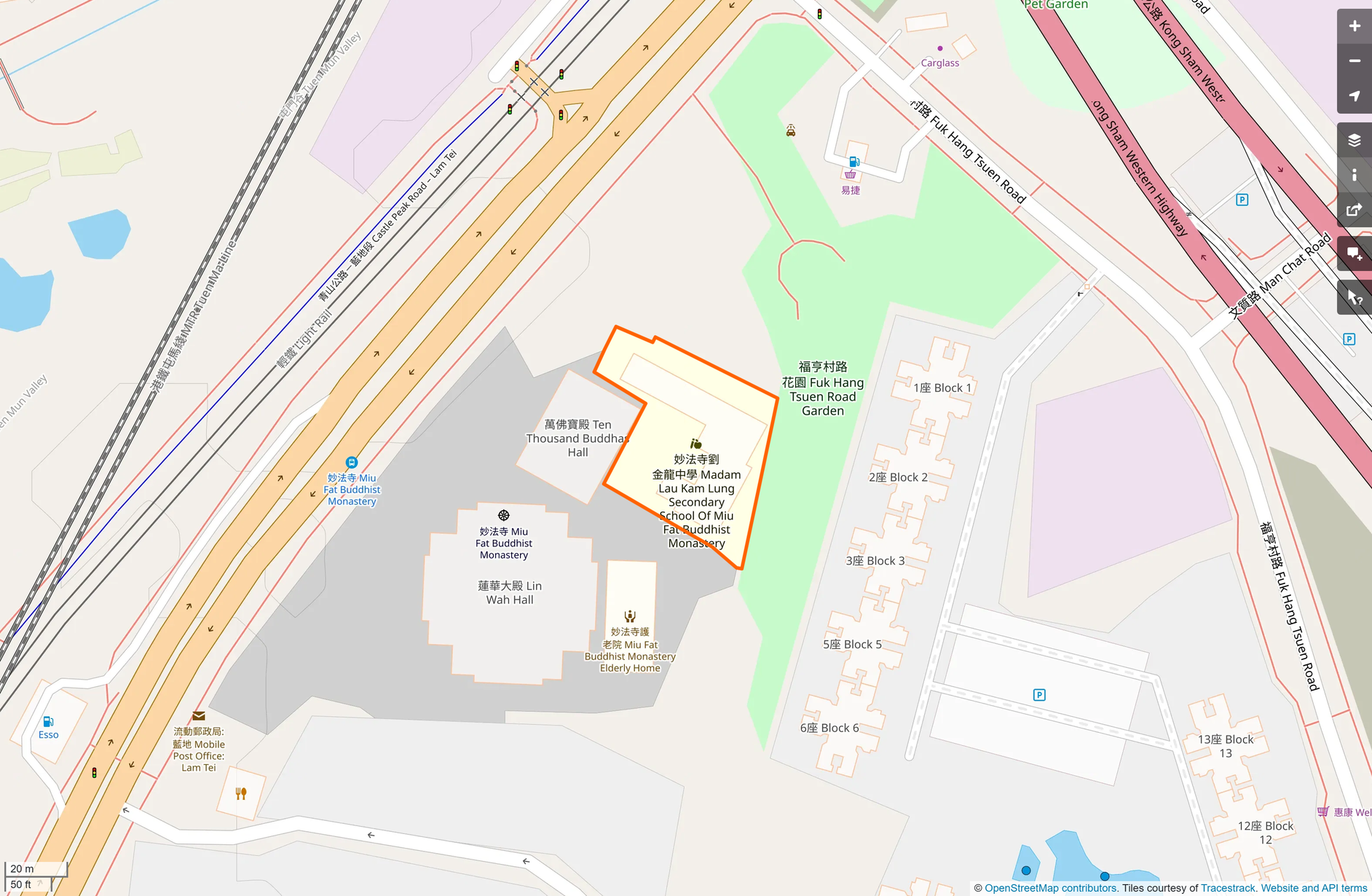 OSM: 妙法寺劉金龍中學 Madam Lau Kam Lung Secondary School Of Miu Fat Buddhist Monastery