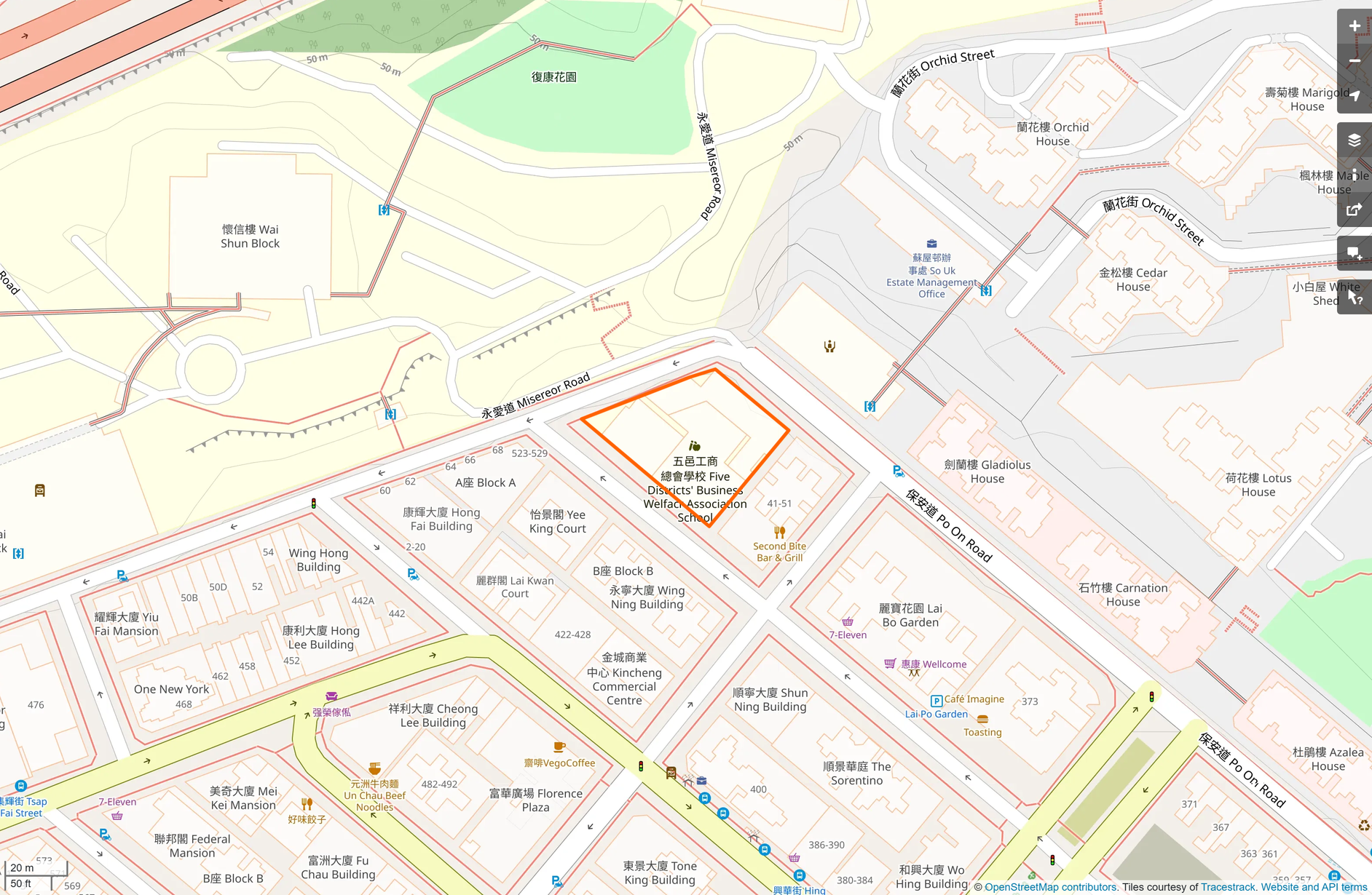 OSM: 五邑工商總會學校 Five Districts Business Welfare Association School