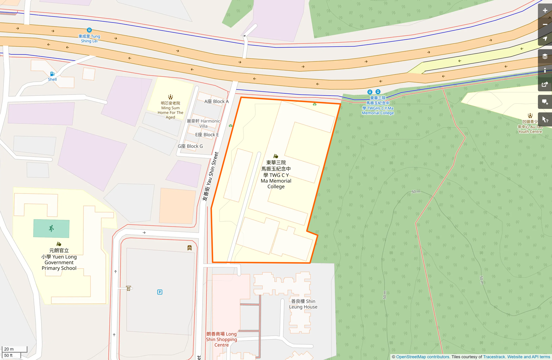 OSM: 東華三院馬振玉紀念中學 TWGHs C Y Ma Memorial College