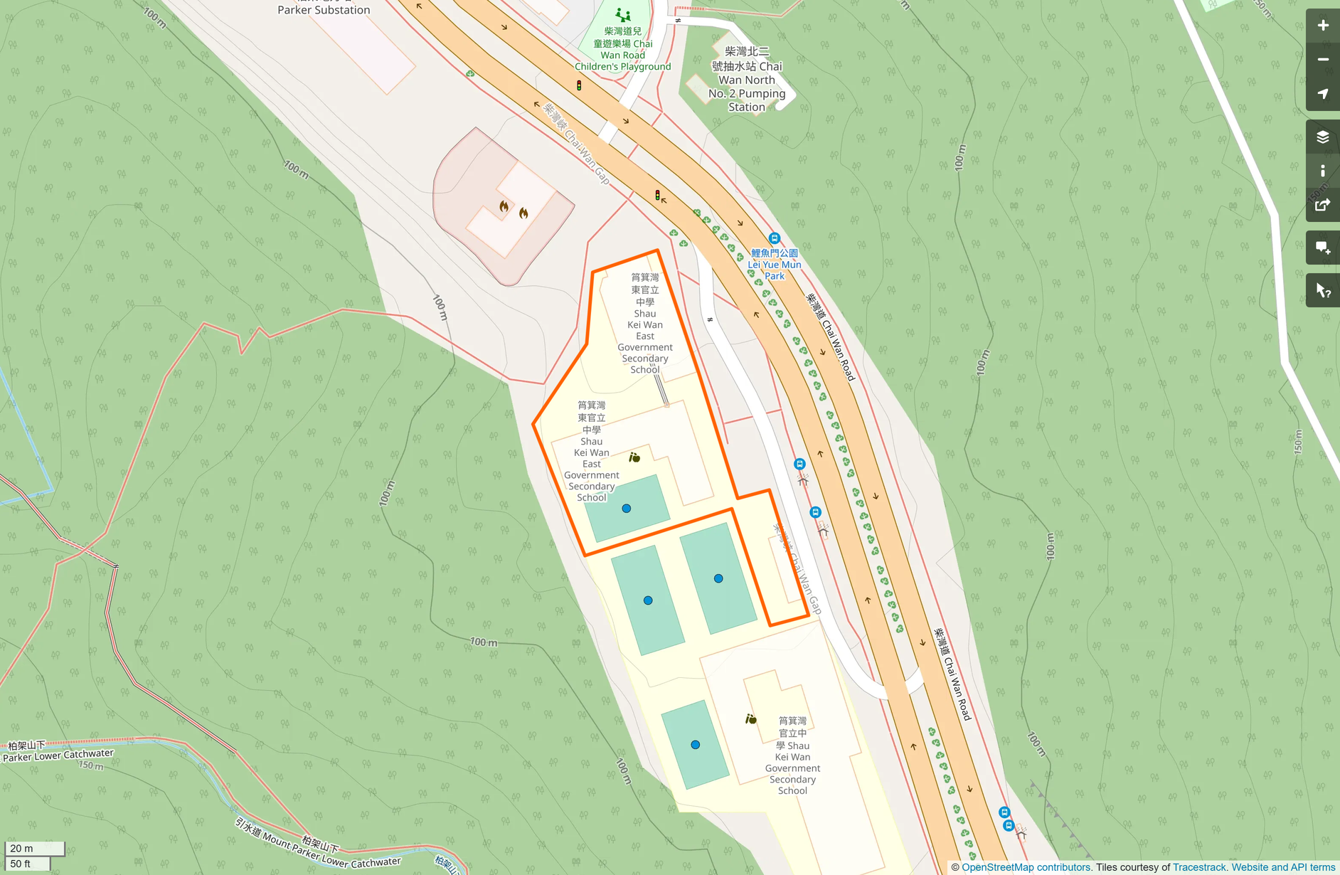 OSM: 筲箕灣東官立中學 Shau Kei Wan East Government Secondary School