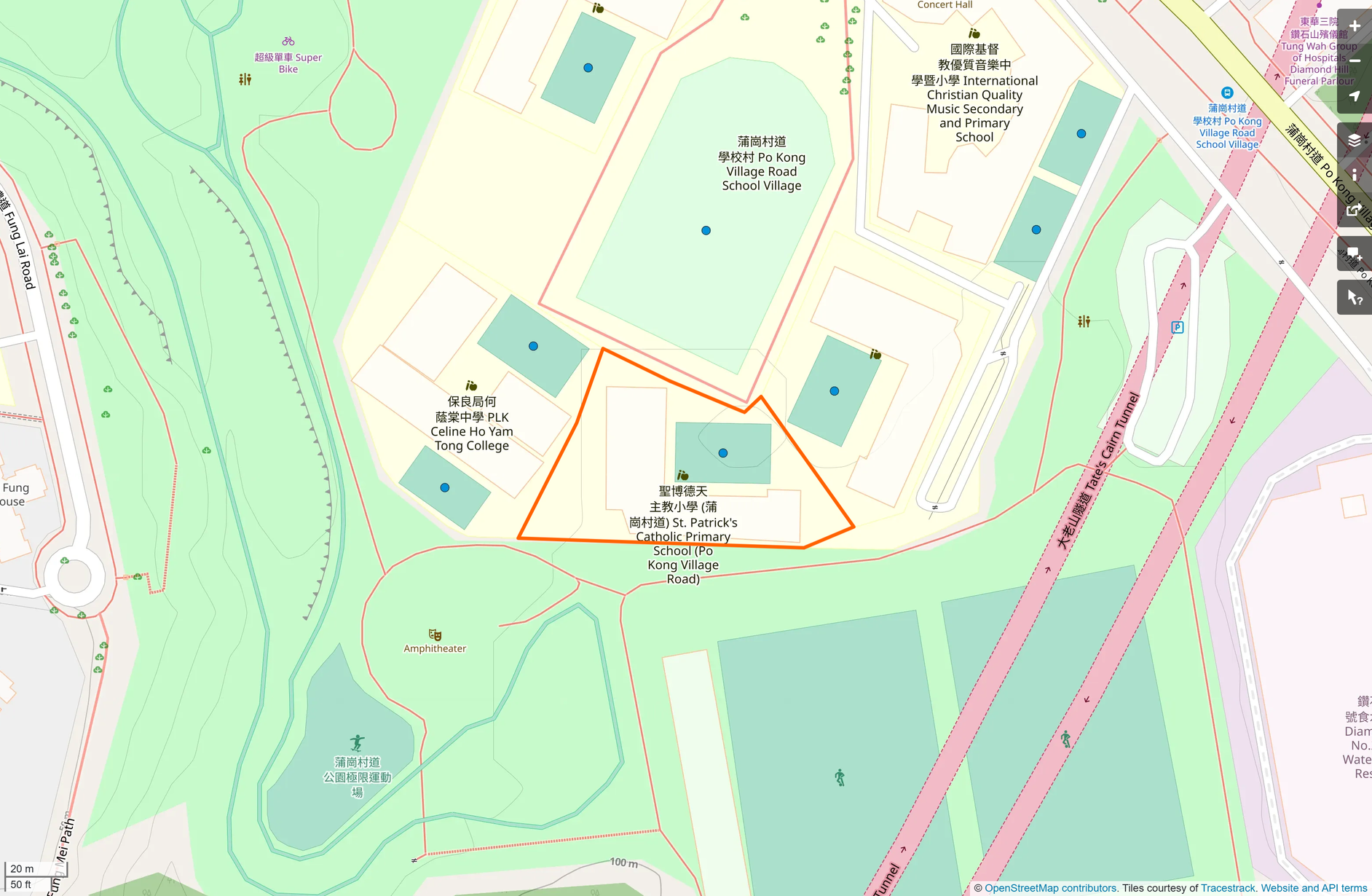 OSM: 聖博德天主教小學 St. Patrick's Catholic Primary School (Po Kong Village Road)