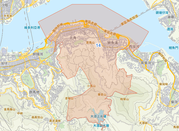 小學 14 校網覆蓋地圖
