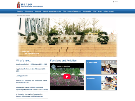 Website Screenshot of Diocesan Girls' Junior School