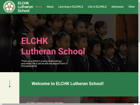 Website Screenshot of ELCHK Lutheran School