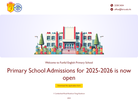 Website Screenshot of KLT Funful English Primary School