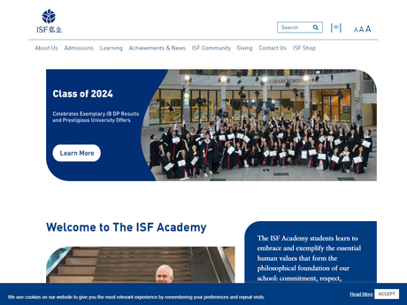 Website Screenshot of The Independent Schools Foundation Academy