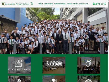 Website Screenshot of St. Joseph's Primary School