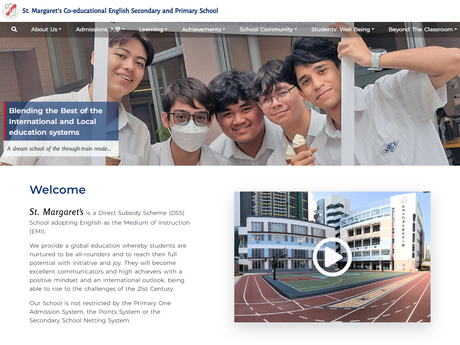Website Screenshot of St. Margaret's Co-educational English Secondary and Primary School