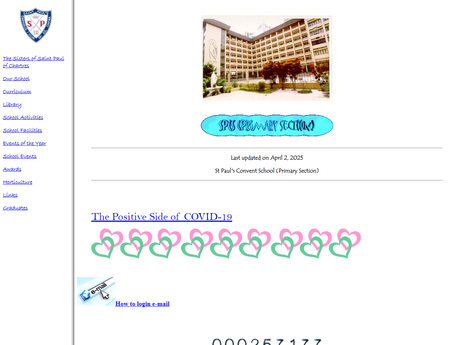 Website Screenshot of St. Paul's Convent School (Primary Section)