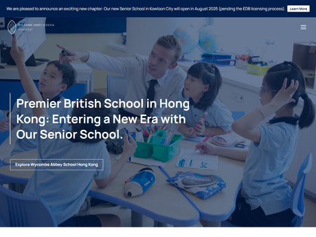 Website Screenshot of Wycombe Abbey School Hong Kong