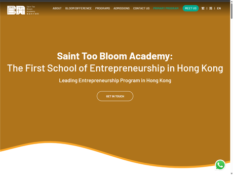 Website Screenshot of Saint Too Bloom Academy