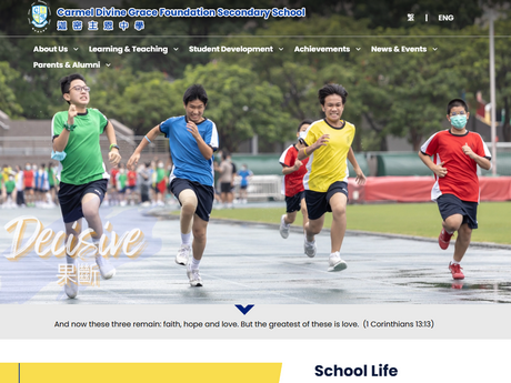 Website Screenshot of Carmel Divine Grace Foundation Secondary School