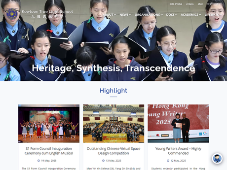 Website Screenshot of Kowloon True Light School