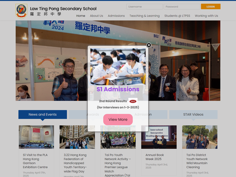 Website Screenshot of Law Ting Pong Secondary School