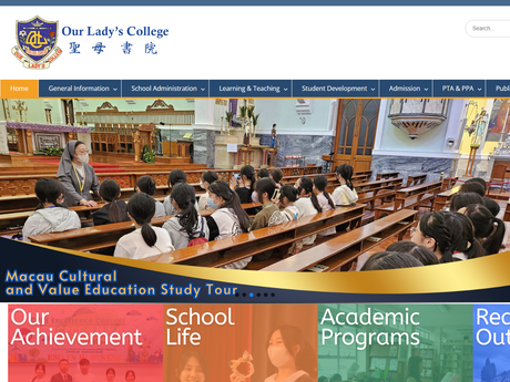 Website Screenshot of Our Lady's College