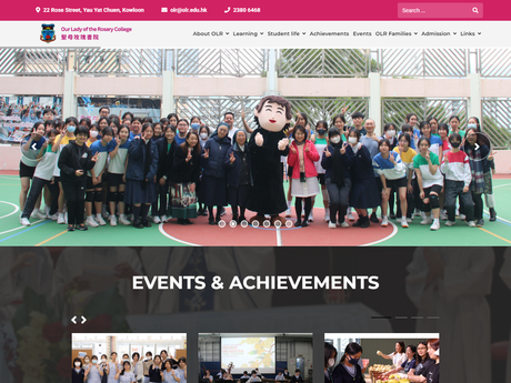 Website Screenshot of Our Lady Of The Rosary College