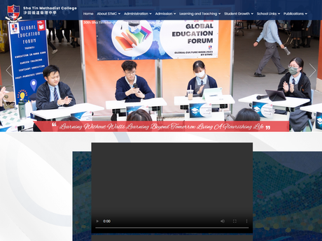 Website Screenshot of Sha Tin Methodist College